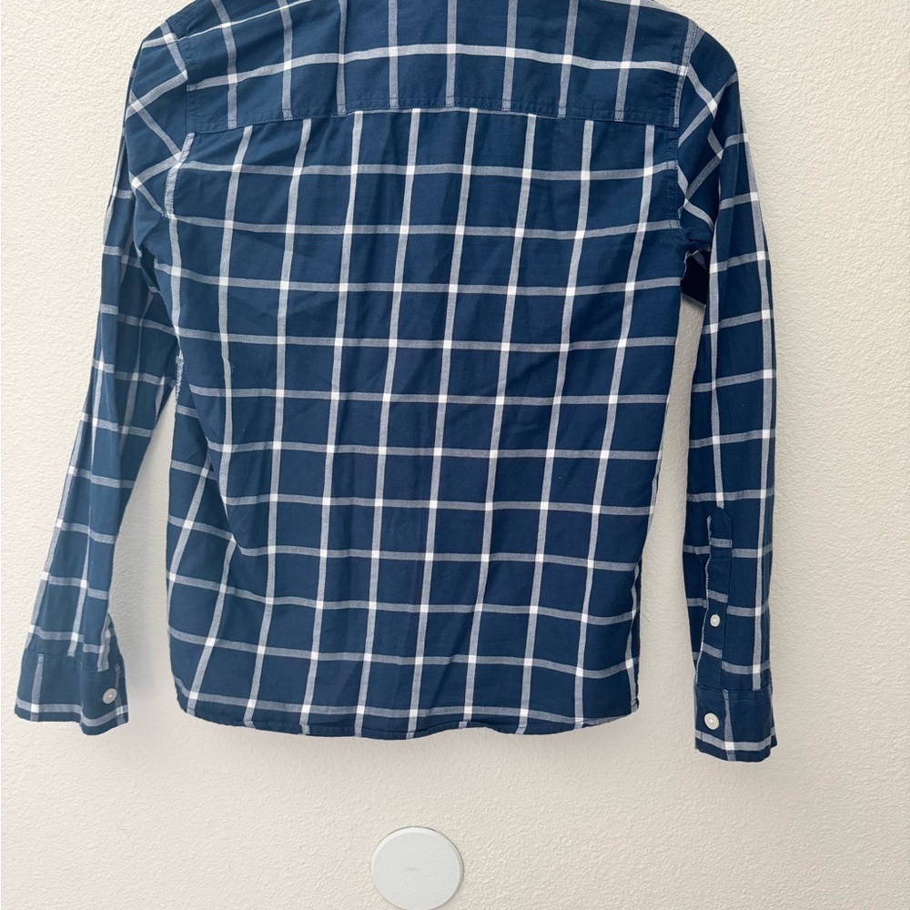 Abercrombie Kids Navy and White Plaid Shirt size 11/12 - Picture 7 of 7